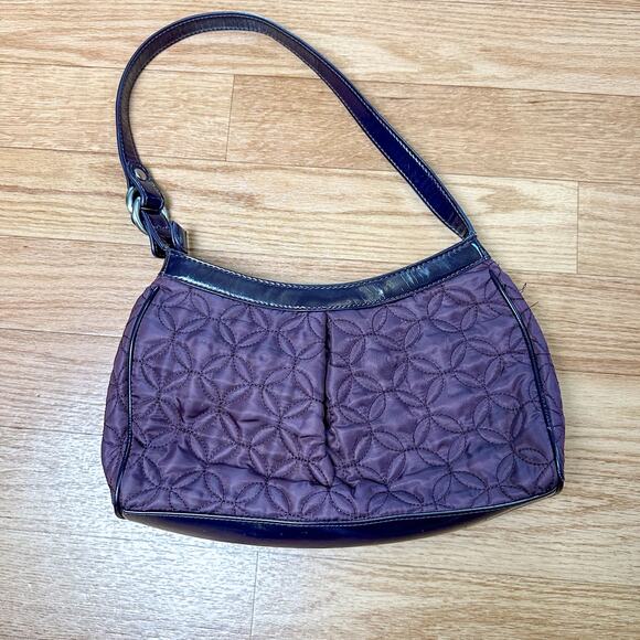 Vera Bradley Purple Quilted Shoulder Tote Nylon - Picture 4 of 5